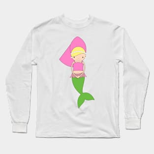 Princess Mermaid Digital Art | Melanie Jensen Illustrations Long Sleeve T-Shirt